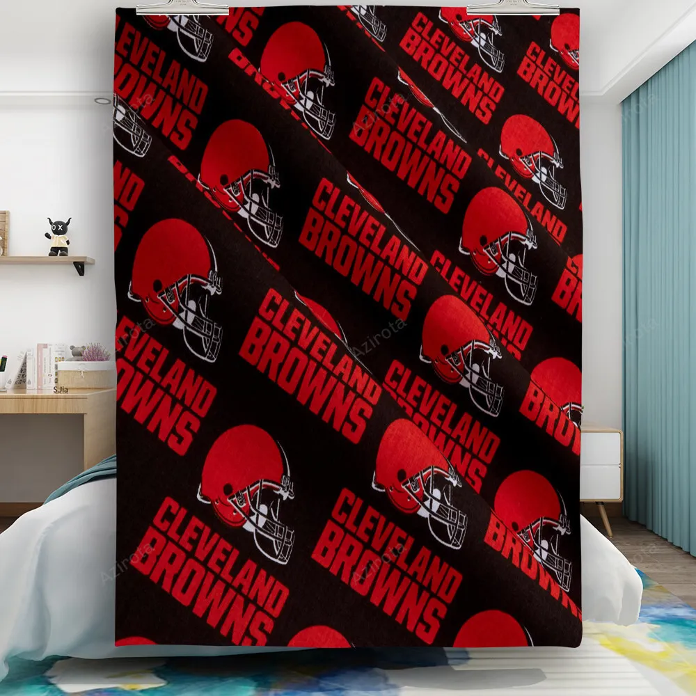 Cleveland Browns Logo v31 Gift For Fan 3D Full Printing Quilt