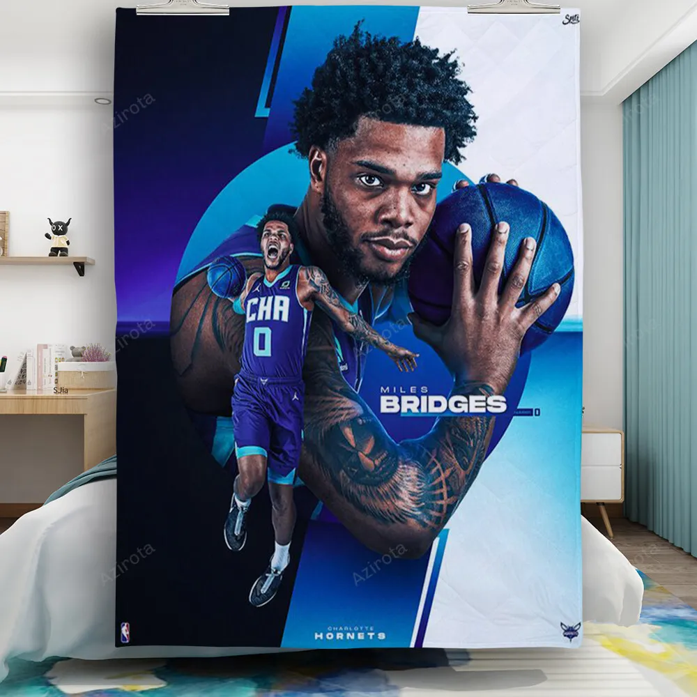 Charlotte Hornets Miles Bridges3 Gift For Fan 3D Full Printing Quilt
