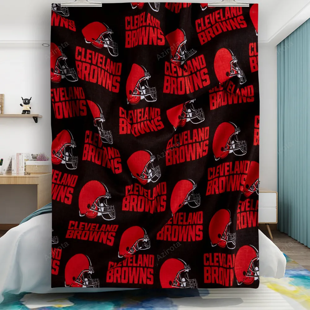 Cleveland Browns Logo v5 Gift For Fan 3D Full Printing Quilt
