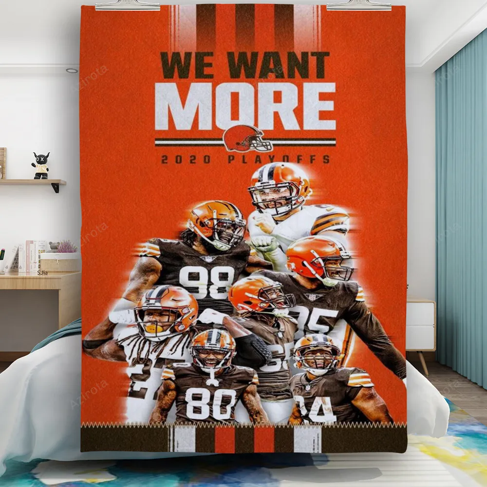 Cleveland Browns Players We Want More 1 Gift For Fan 3D Full Printing Quilt