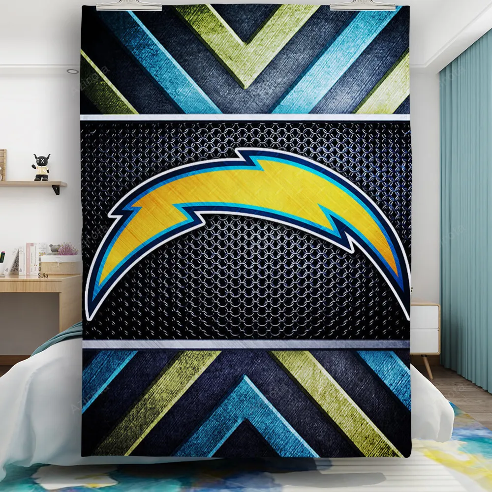 Los Angeles Chargers Emblem v32 Gift For Fan 3D Full Printing Quilt