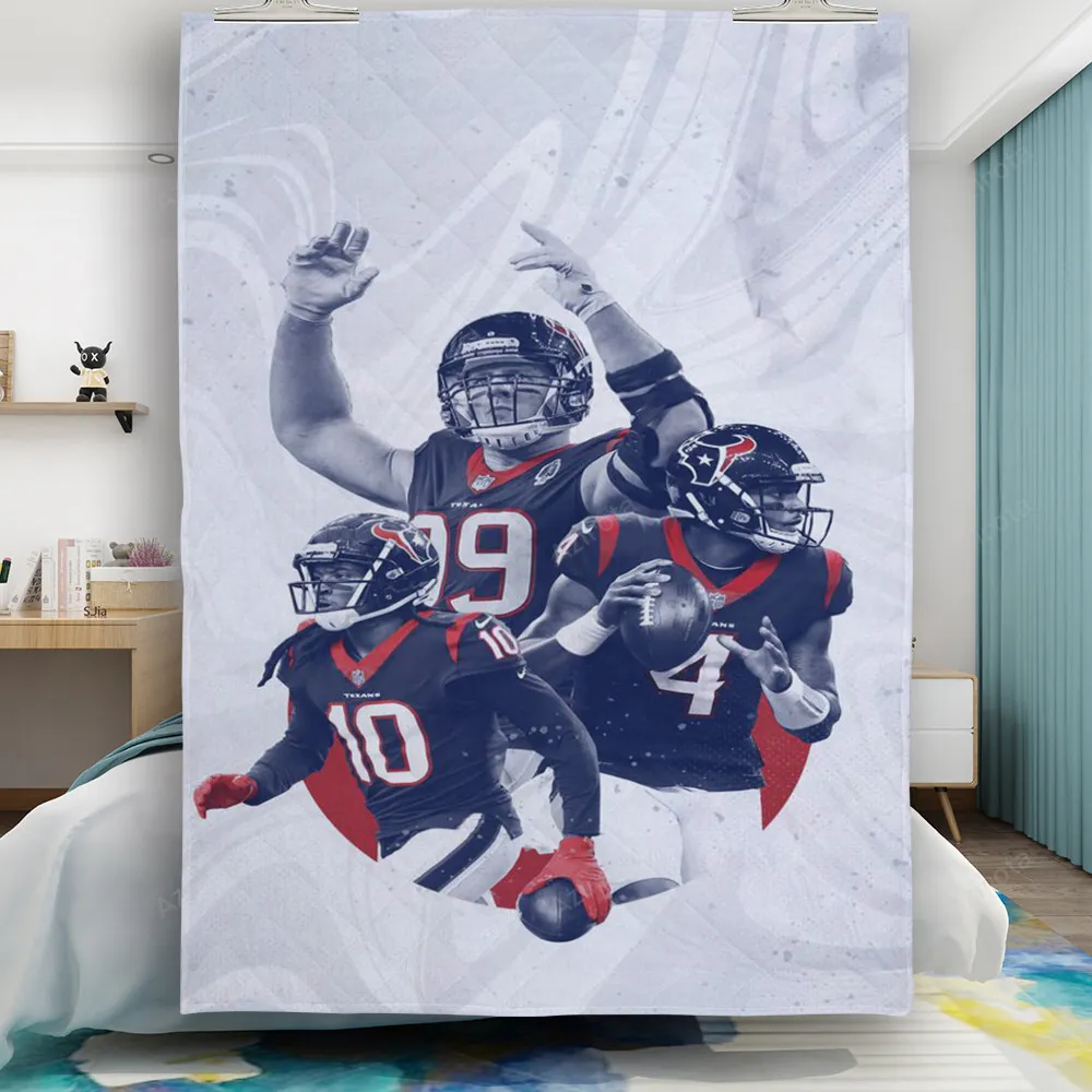 Houston Texans All Players1 Gift For Fan 3D Full Printing Quilt