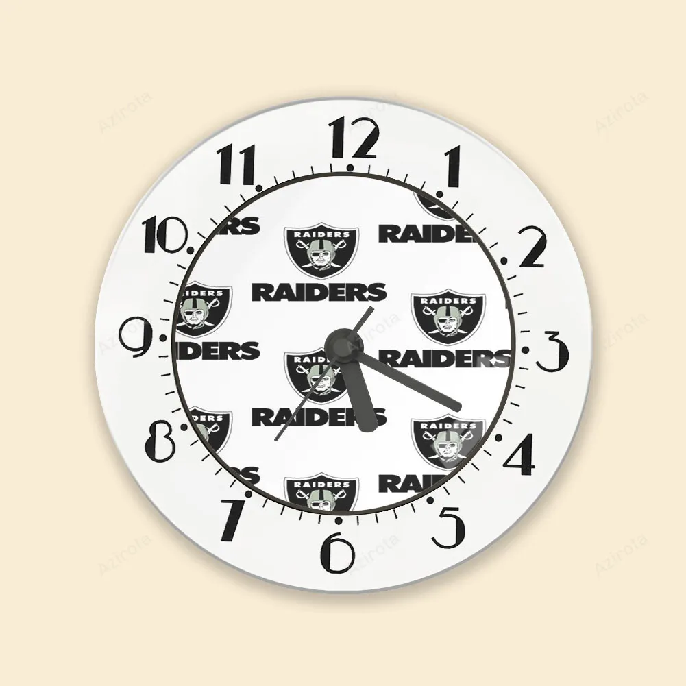 Las Vegas Raiders Logo Pattern14 Alarm Clock