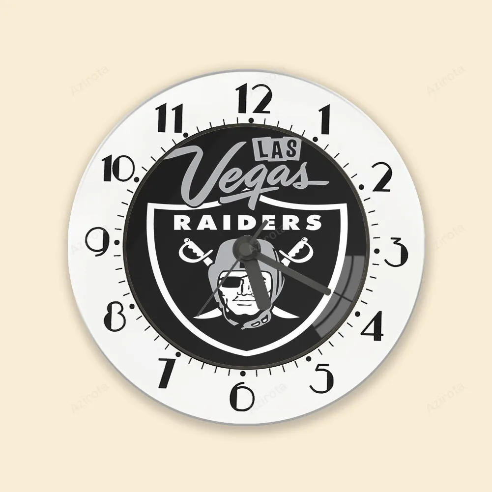 Las Vegas Raiders Logo Text2 Alarm Clock