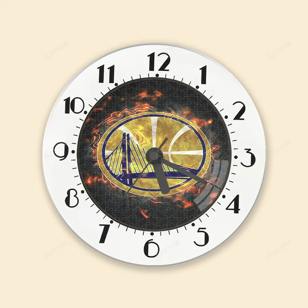 Golden State Warriors Texture Emblem Puzzle Alarm Clock