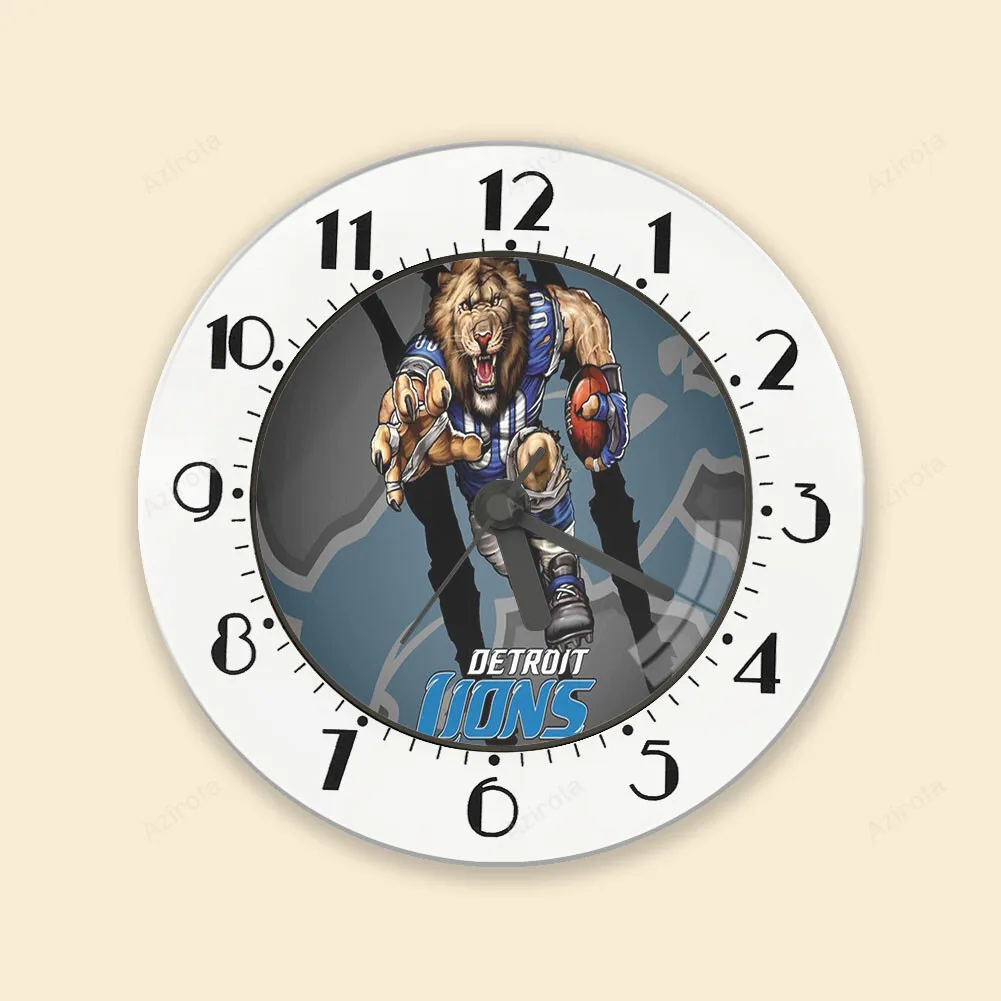 Detroit Lions Mascot v2 Alarm Clock