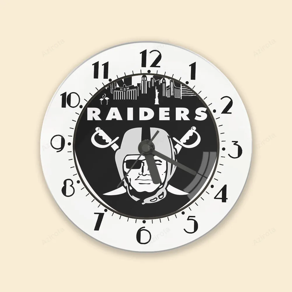 Las Vegas Raiders Logo Art Sin City Alarm Clock
