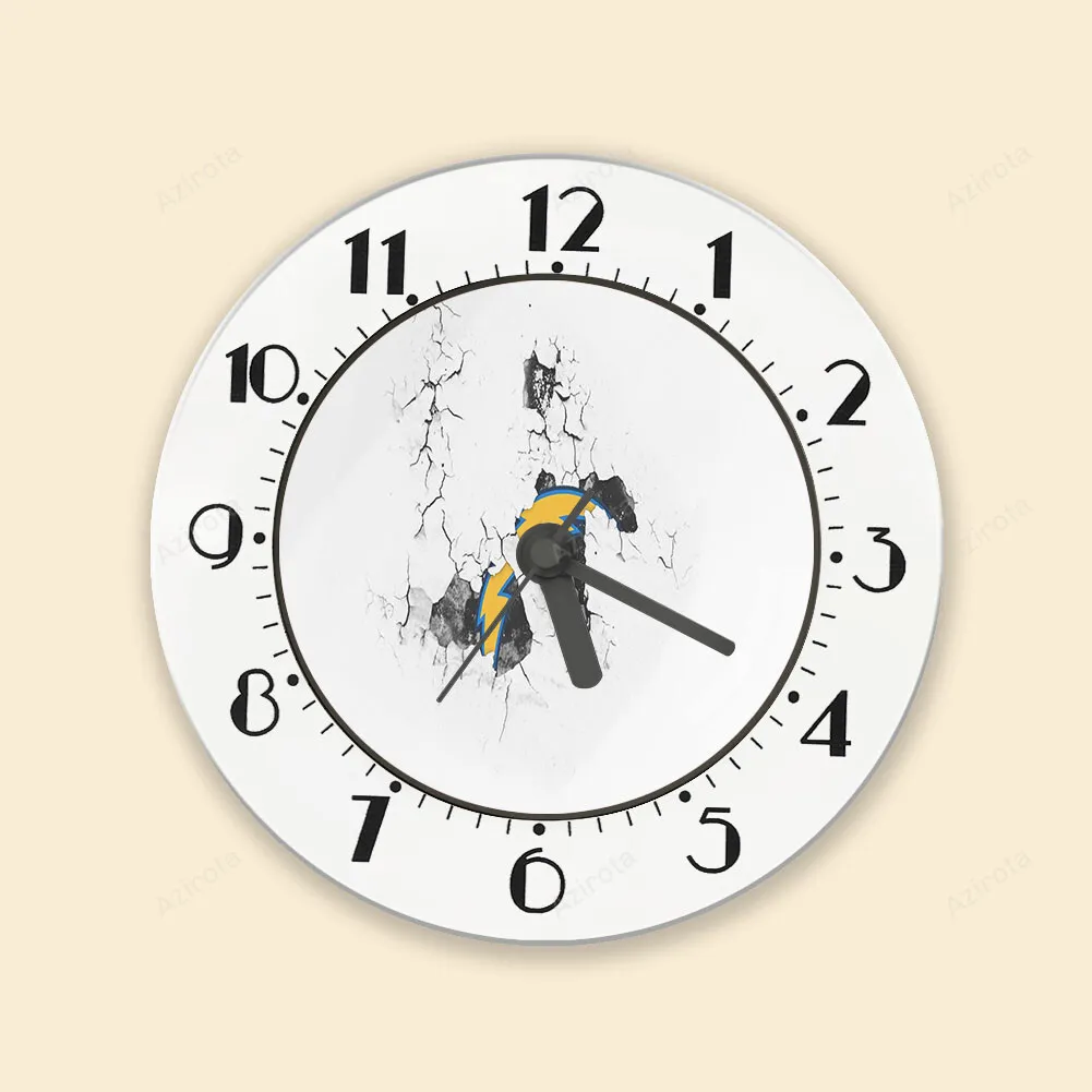 Los Angeles Chargers Emblem Crack The Wall v26 Alarm Clock