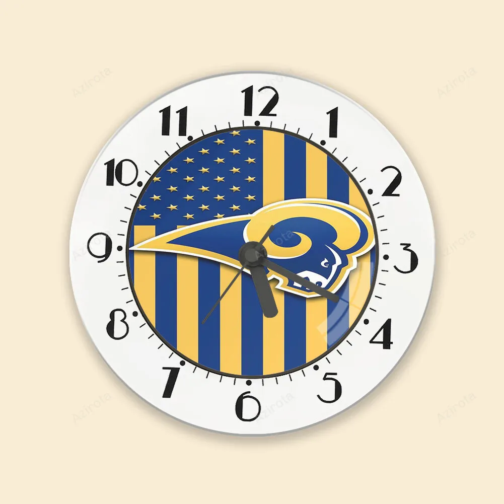 Los Angeles Rams Yellow Blue Flag Alarm Clock