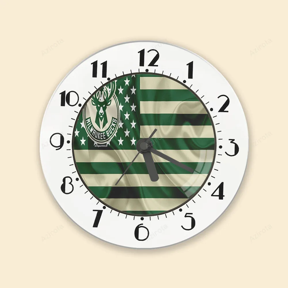 Milwaukee Bucks Emblem v38 Alarm Clock