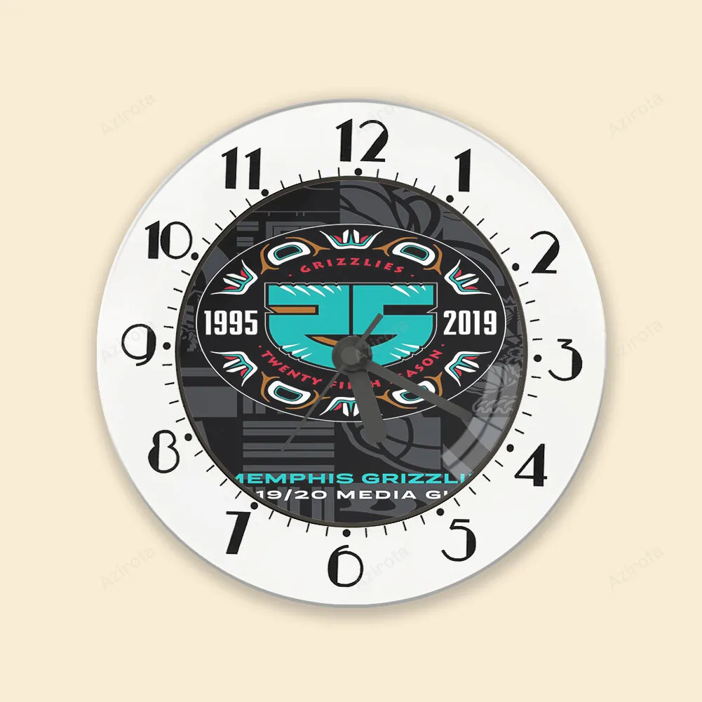 Memphis Grizzlies Emblem Colleage v3 Alarm Clock