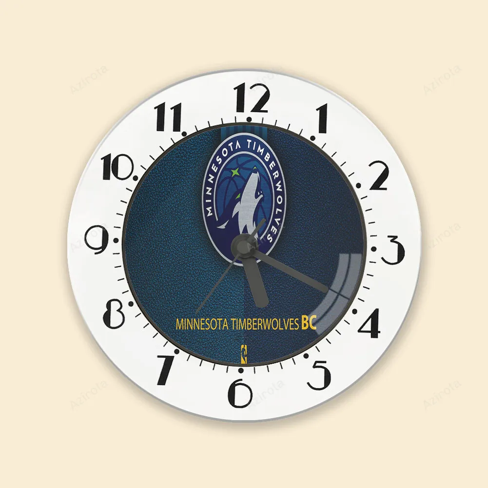 Minnesota Timberwolves Emblem v6 Alarm Clock