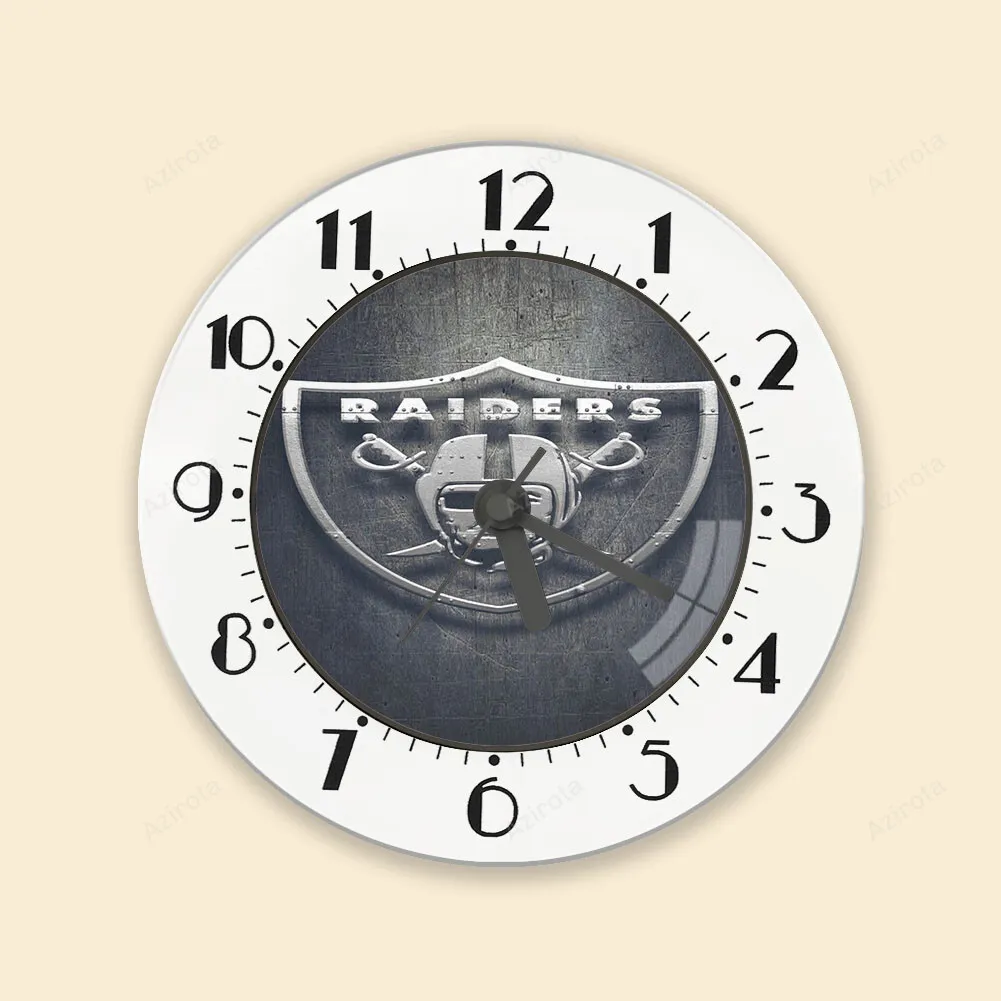 Las Vegas Raiders Logo Art Texture3 Alarm Clock