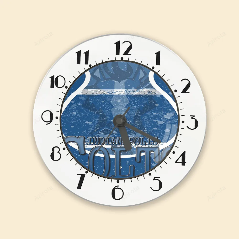 Indianapolis Colts Logo Horse Color Splash White Alarm Clock