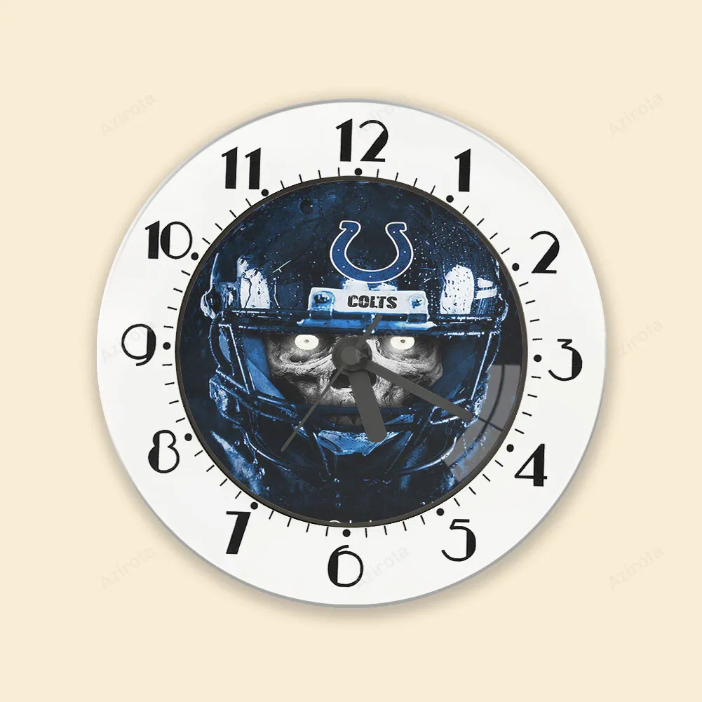 Indianapolis Colts Skull Wearing Helmet Alarm Clock