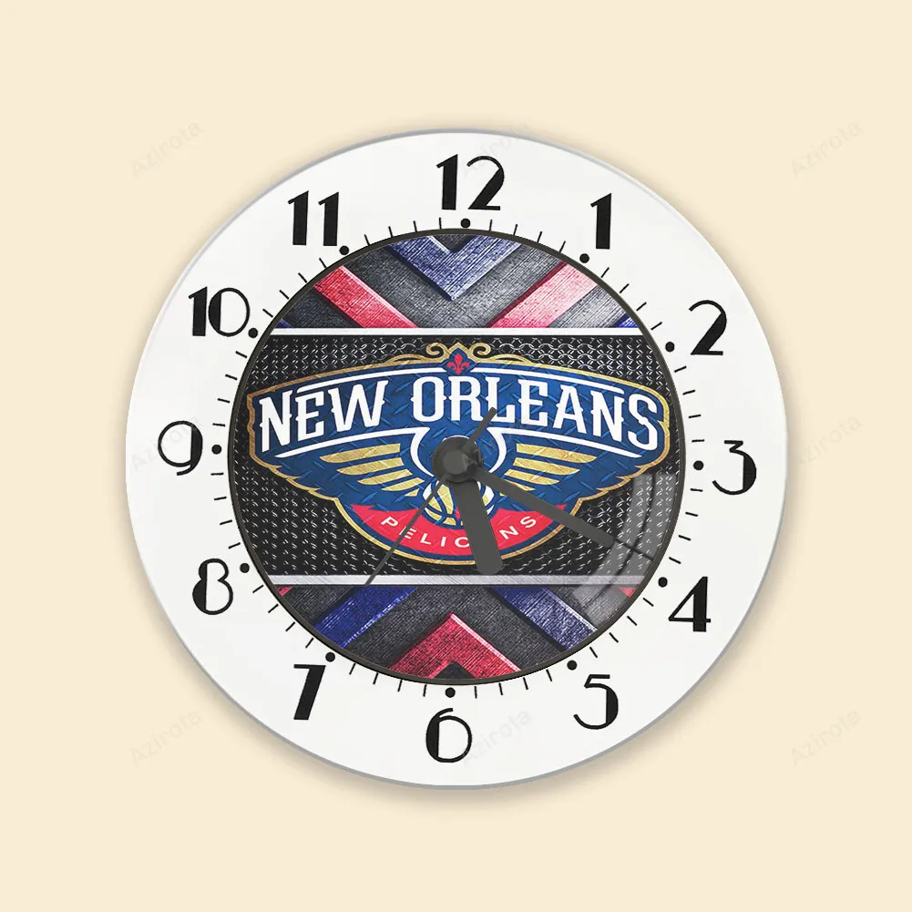 New Orleans Pelicans Emblem v17 Alarm Clock