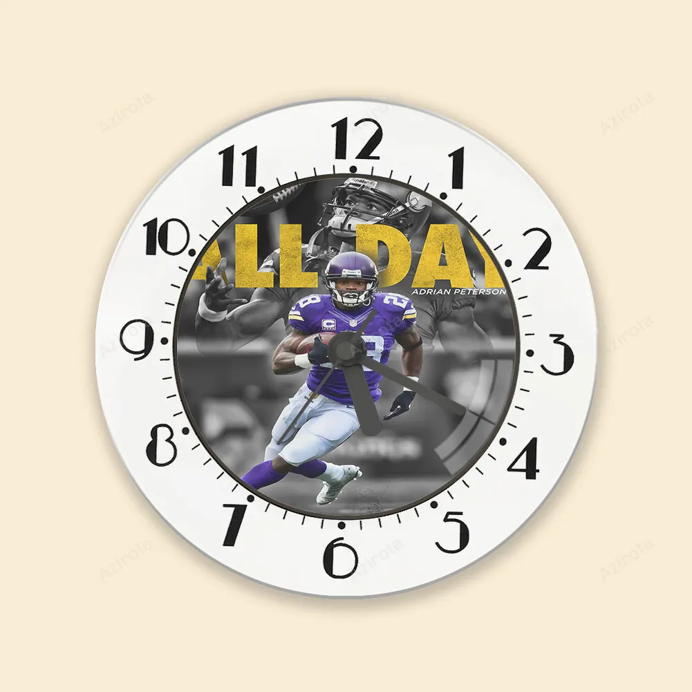 Minnesota Vikings Adrian Peterson 28 All Day Alarm Clock