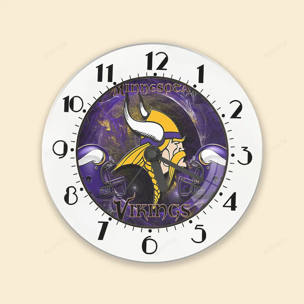 Minnesota Vikings Emblem Helmet v2 Alarm Clock