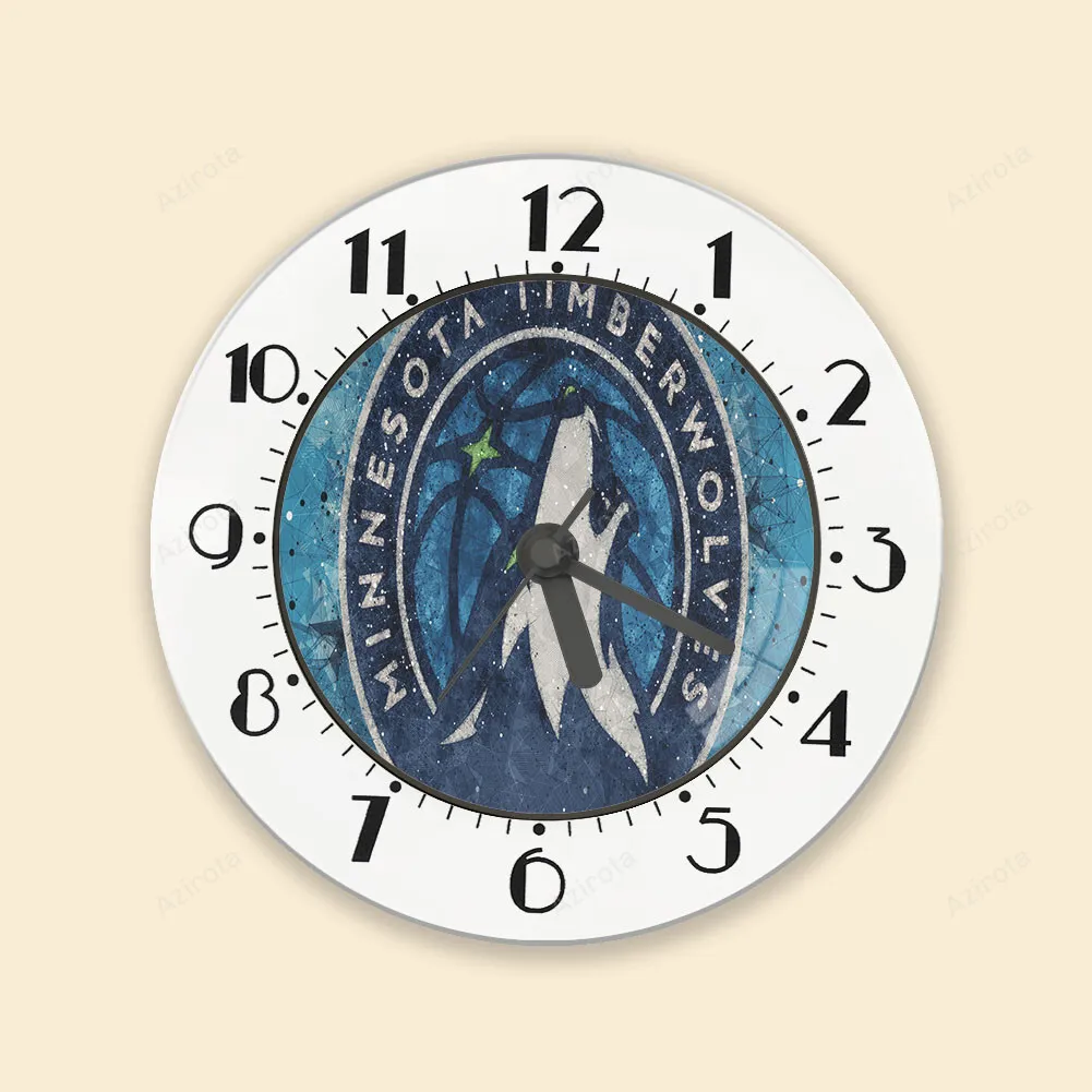 Minnesota Timberwolves Emblem v7 Alarm Clock