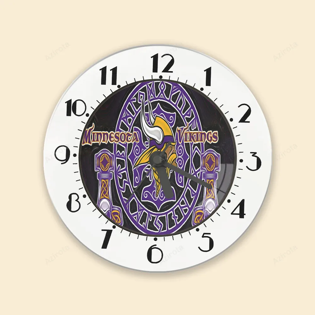Minnesota Vikings Emblem Shape Skull Alarm Clock
