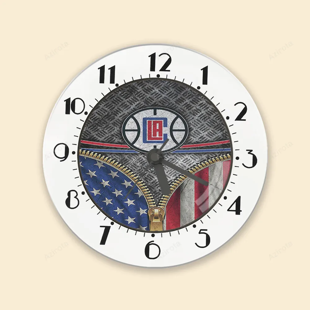 Los Angeles Clippers Metal Flag Alarm Clock