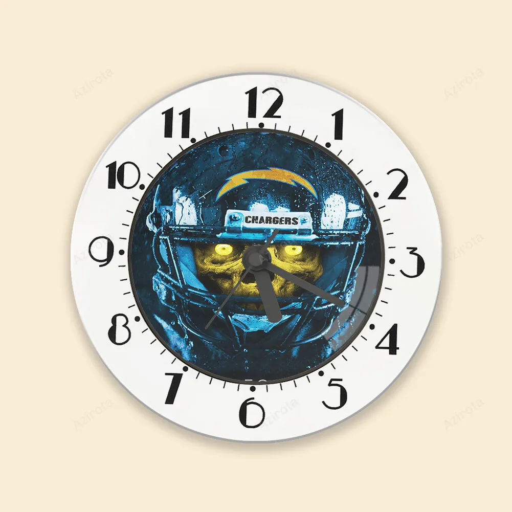 Los Angeles Chargers Skull v31 Alarm Clock