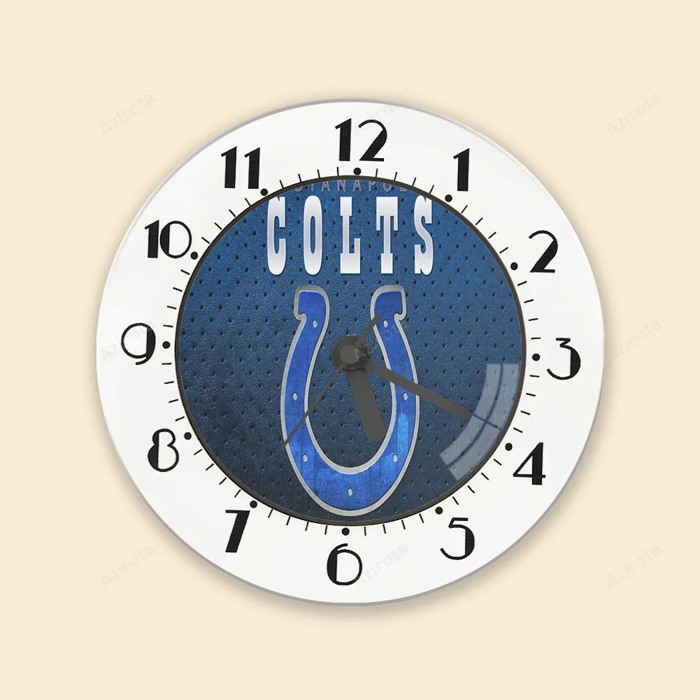 Indianapolis Colts Horseshoe Polka Dot Navy Alarm Clock