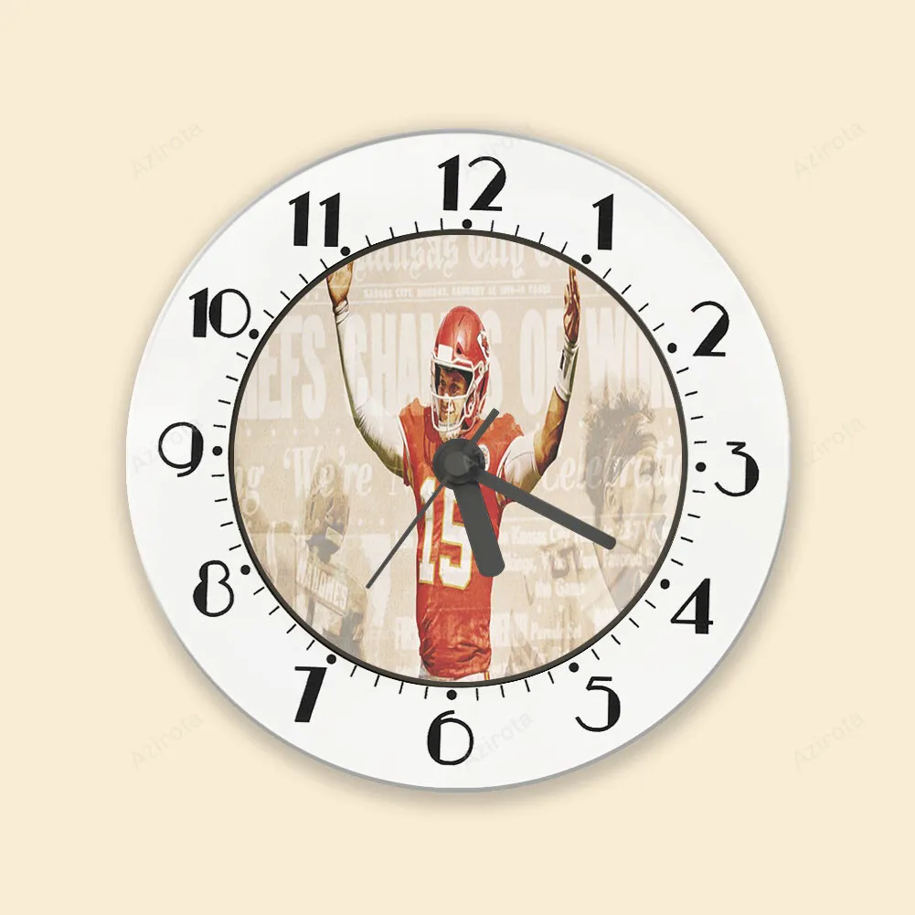 Kansas City Chiefs Patrick Mahomes 15 v8 Alarm Clock