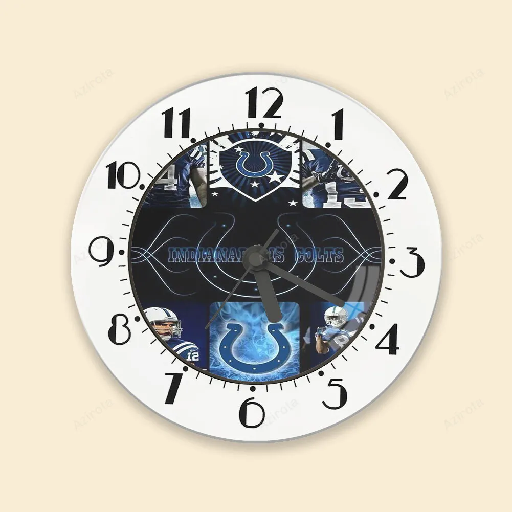 Indianapolis Colts Players Logo Black Alarm Clock