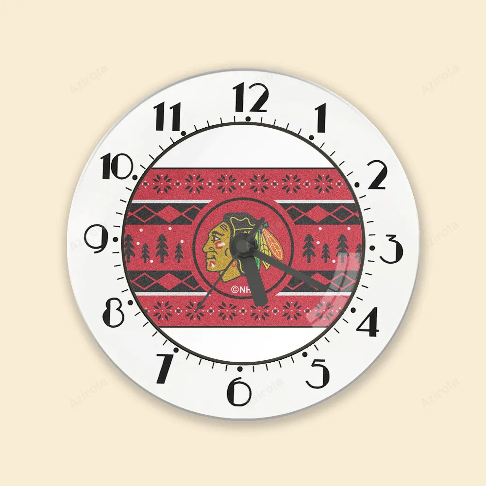 Chicago Blackhawks Emblem Symbol7 Alarm Clock