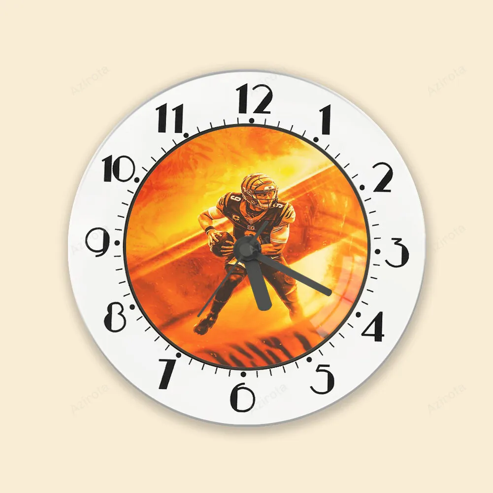 Cincinnati Bengals Joe Burrow 9 Fire Alarm Clock