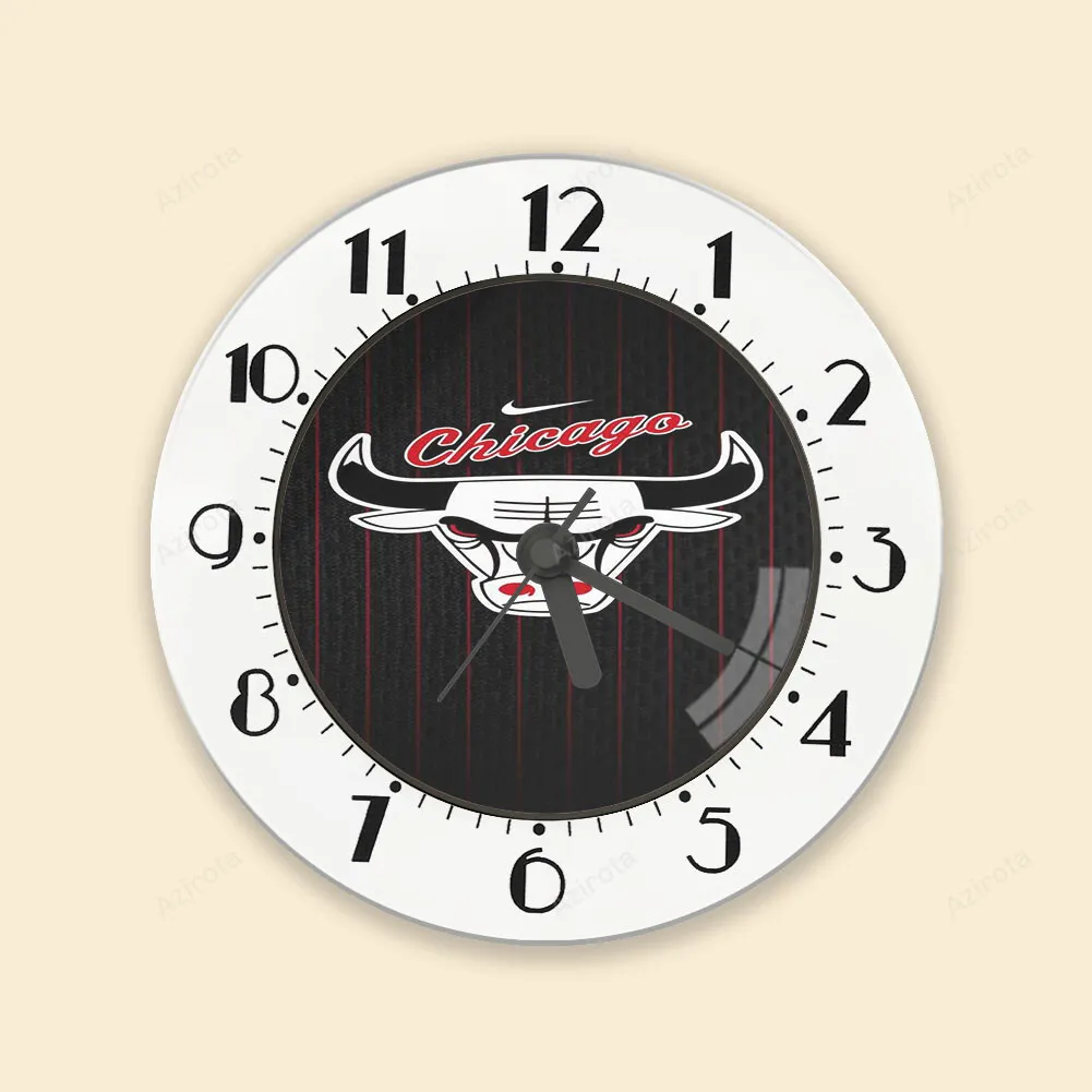 Chicago Bulls Emblem v7 Alarm Clock