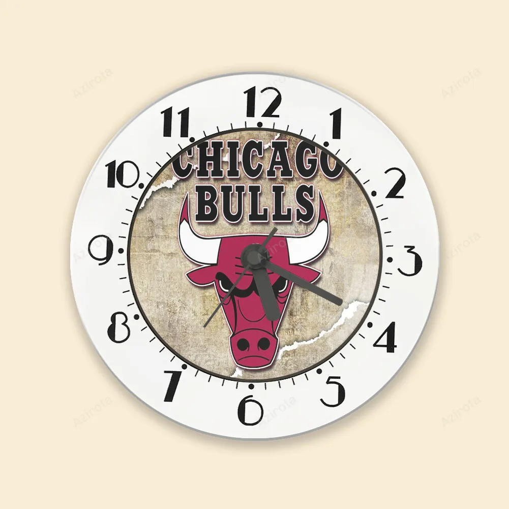 Chicago Bulls Emblem v19 Alarm Clock