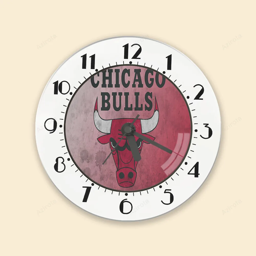 Chicago Bulls Emblem v29 Alarm Clock