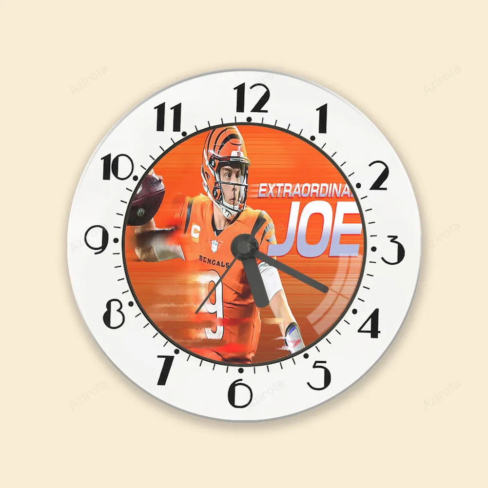 Cincinnati Bengals Joe Burrow 9 v4 Alarm Clock