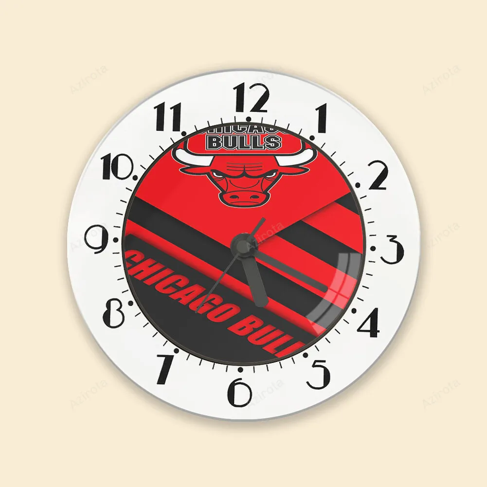 Chicago Bulls Emblem v24 Alarm Clock