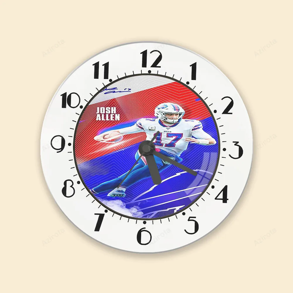 Buffalo Bills Josh Allen v17 Alarm Clock
