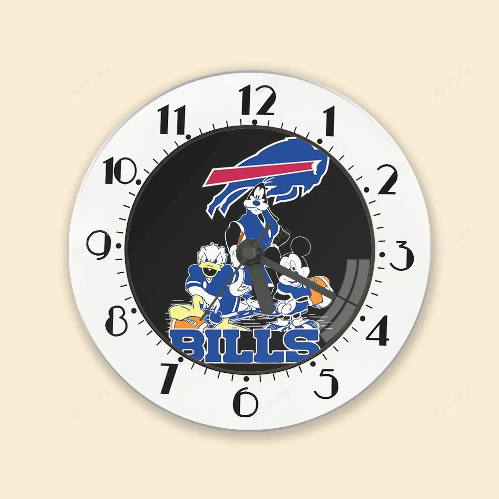 Buffalo Bills Mickey Donald Goofy Alarm Clock