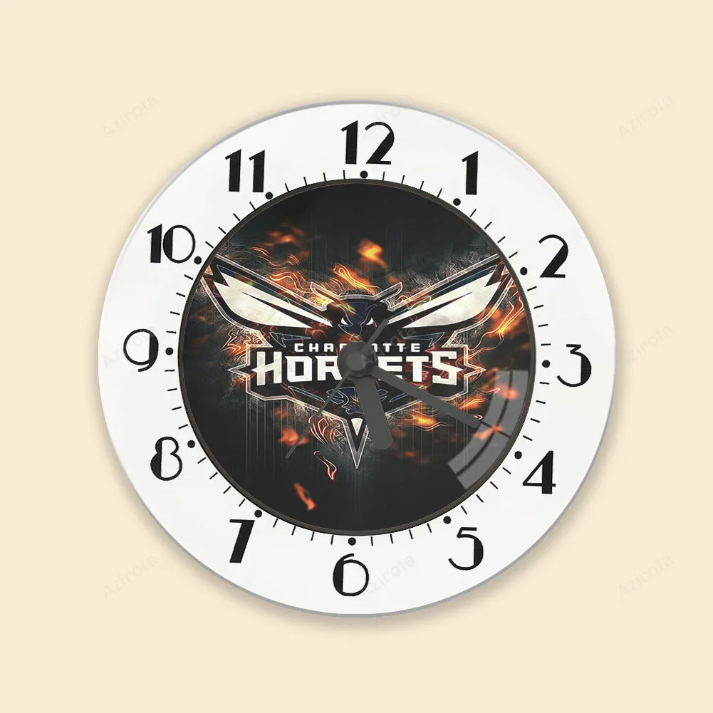 Charlotte Hornets Fire Alarm Clock