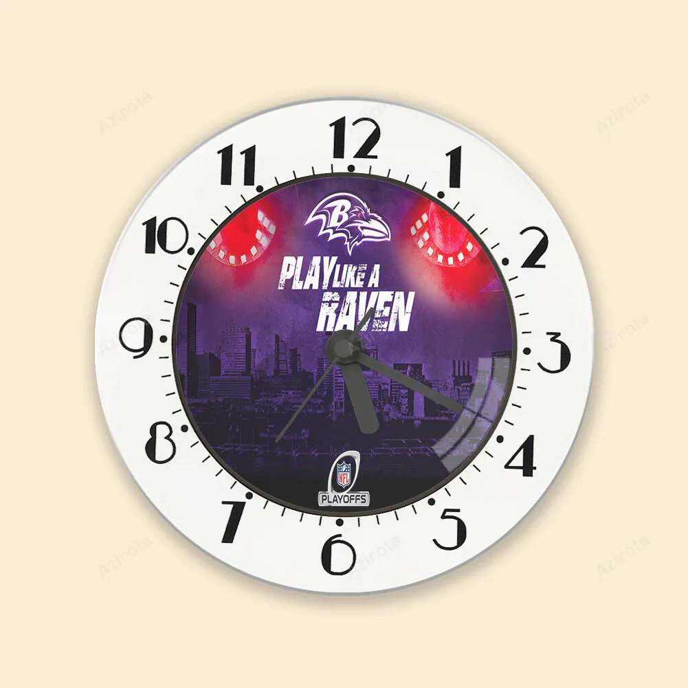 Baltimore Ravens Logo Eyes Alarm Clock