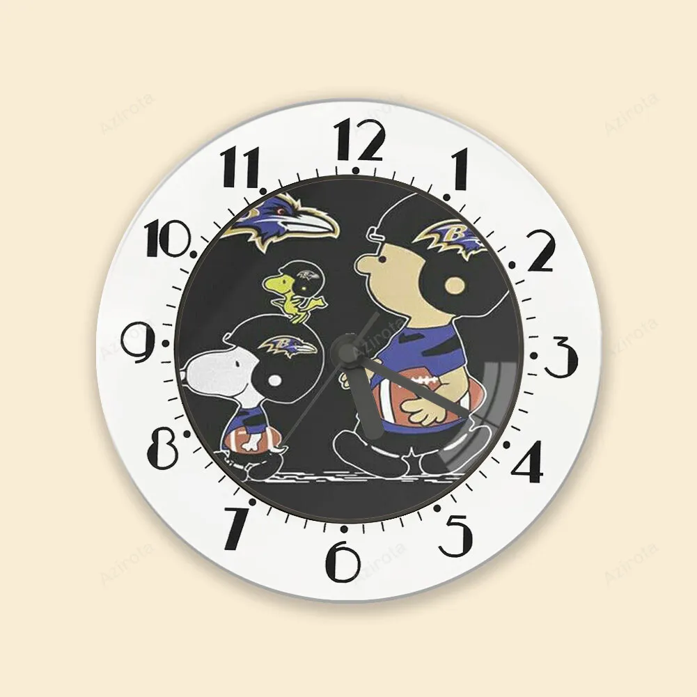 Baltimore Ravens Snoopy And Charlie Brown Alarm Clock