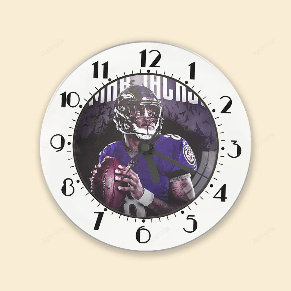 Baltimore Ravens Lamar Jackson 8 v12 Alarm Clock