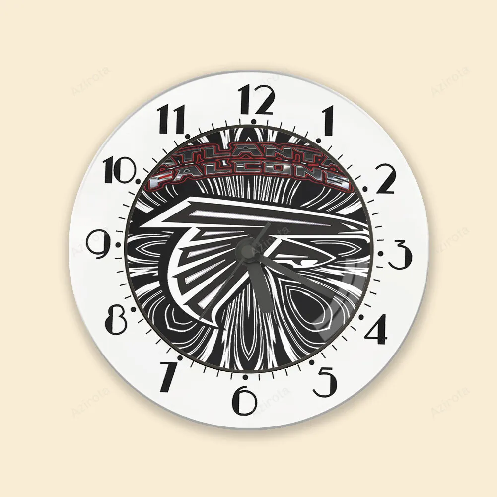 Atlanta Falcons Abstract Black and White Alarm Clock