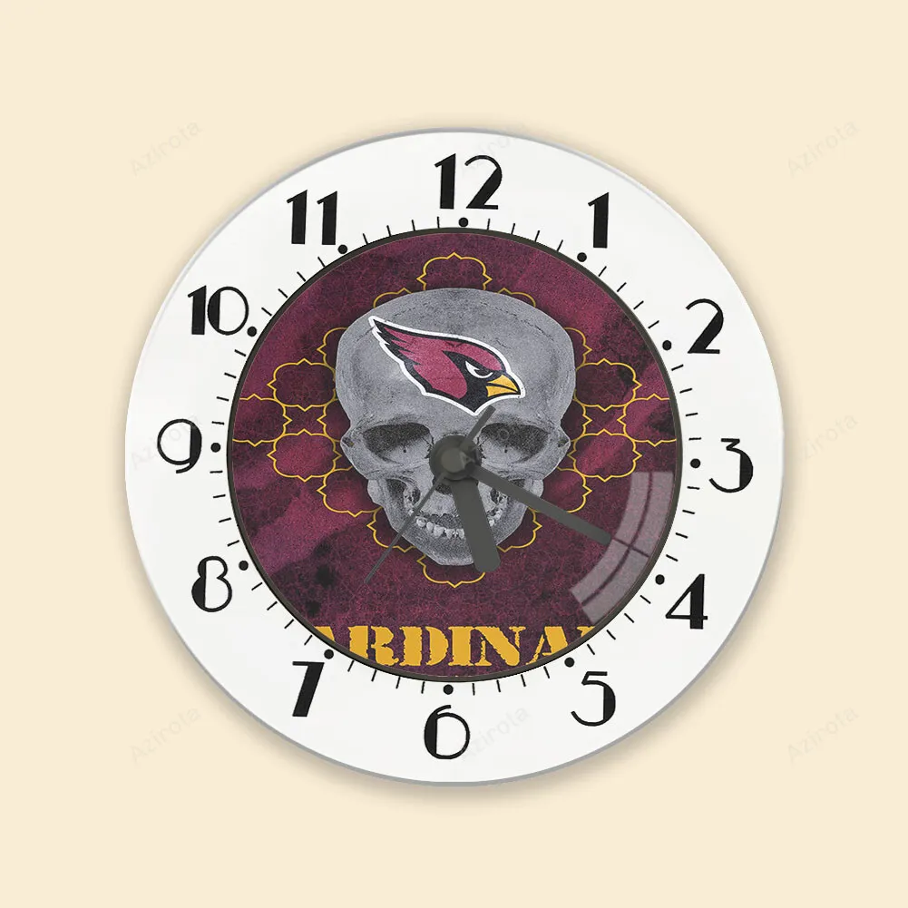 Arizona Cardinals Skull v1 Alarm Clock