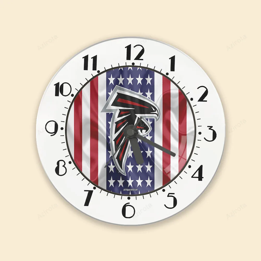 Atlanta Falcons Flag Silk Alarm Clock