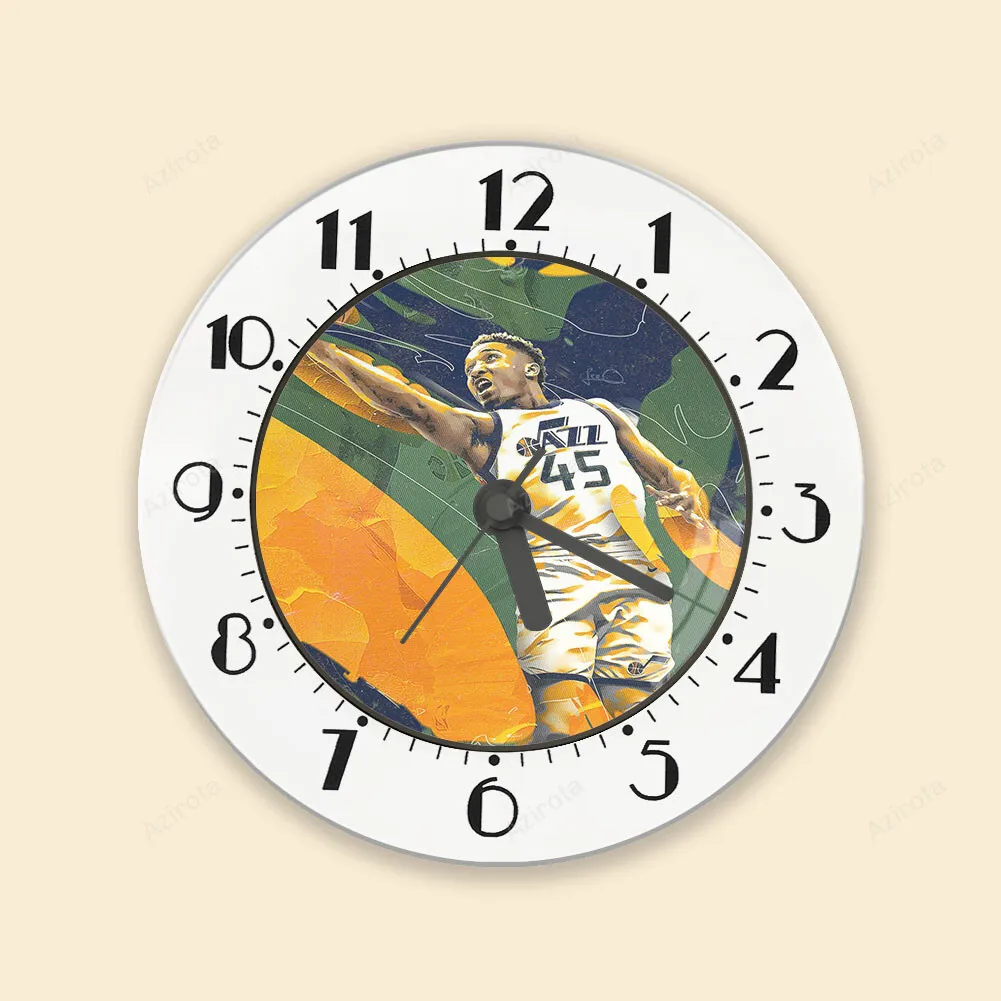 Utah Jazz 45 Donova Mitchell v25 Alarm Clock