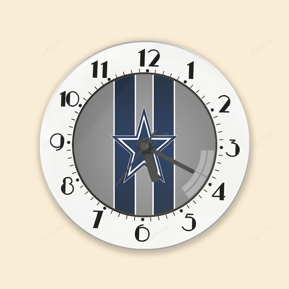 Dallas Cowboys Star Striped Gray Alarm Clock