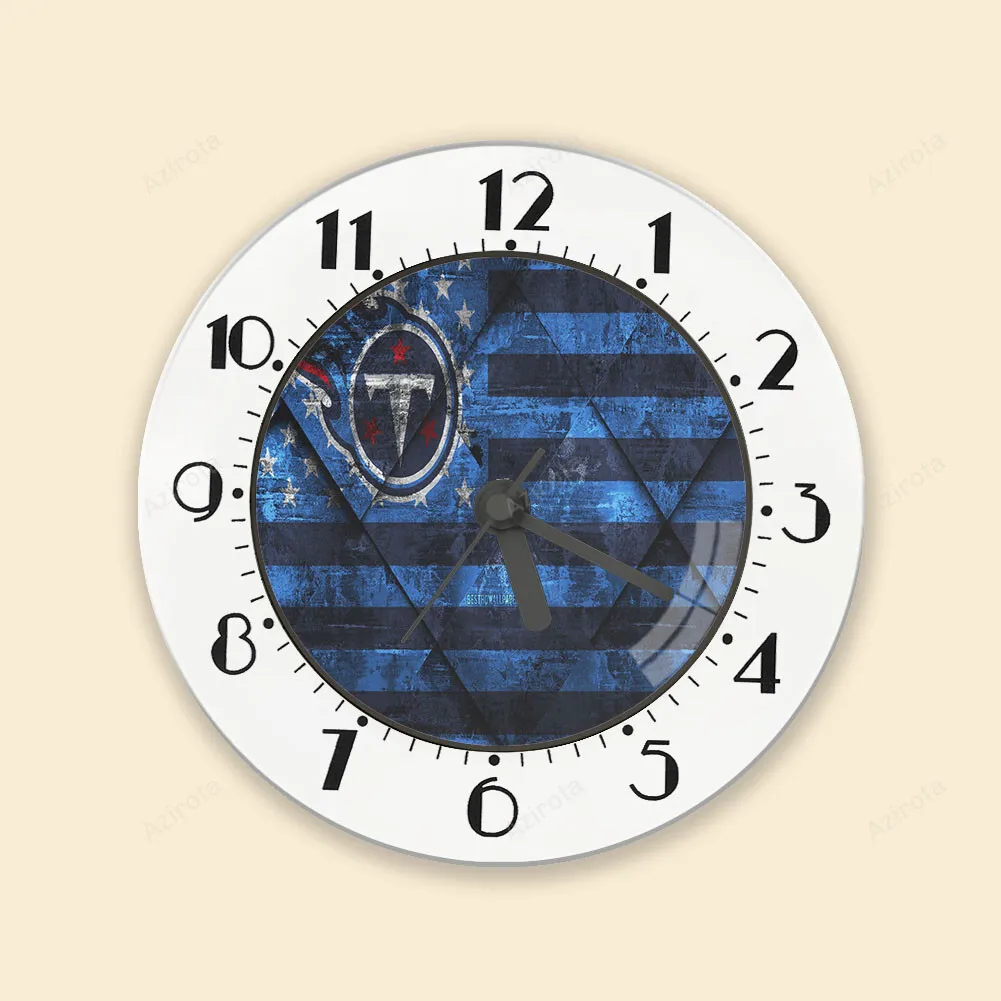 Tennessee Titans American Flag v13 Alarm Clock