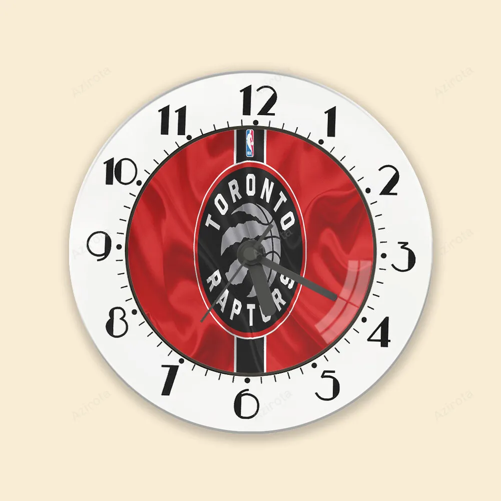 Toronto Raptors Red Black Silk Alarm Clock