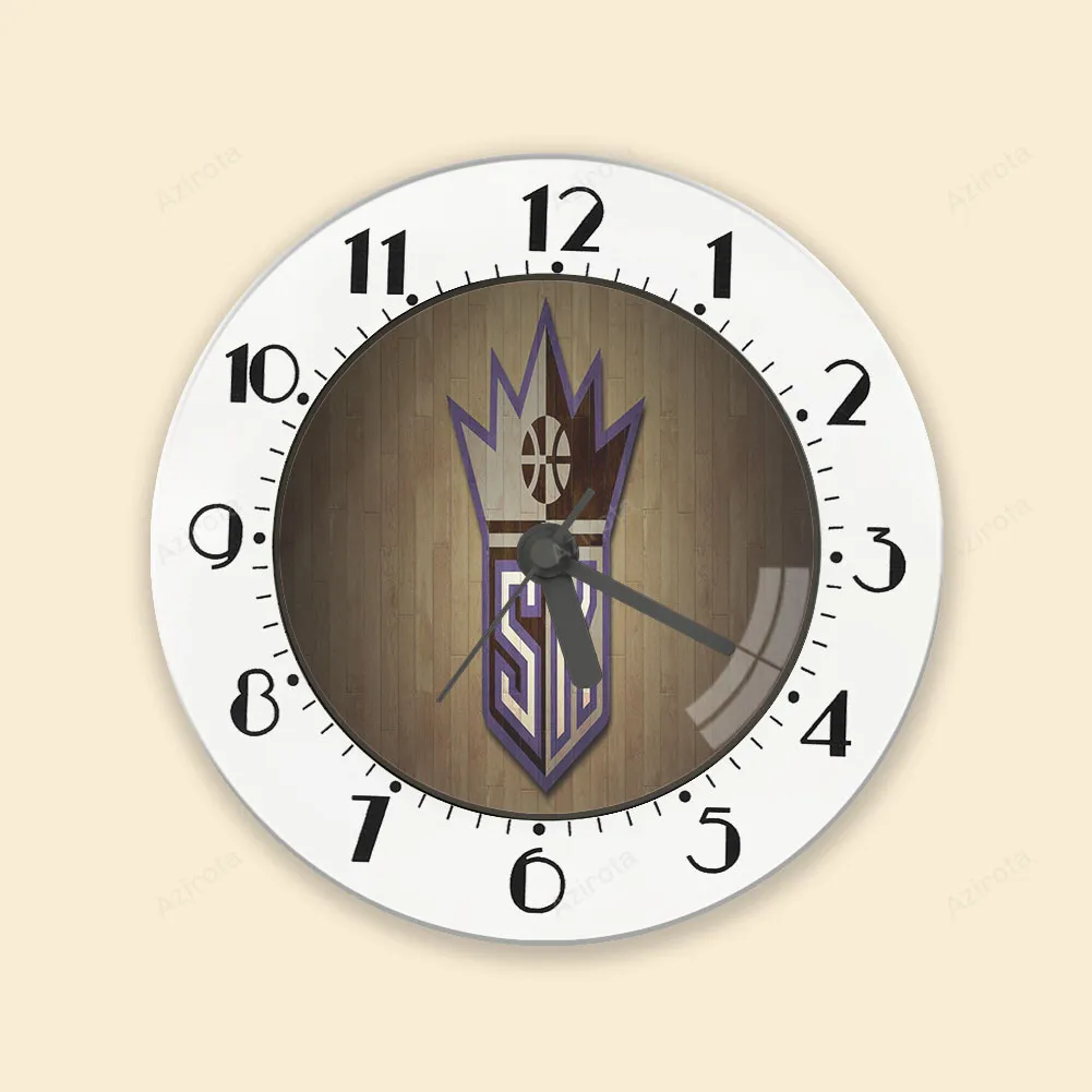 Sacramento Kings New Emblem Wood Alarm Clock